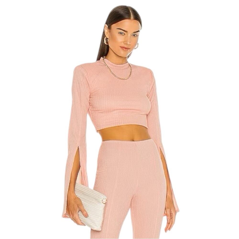 Michael Costello x Revolve Odessa Crop Top in Pink Size XS